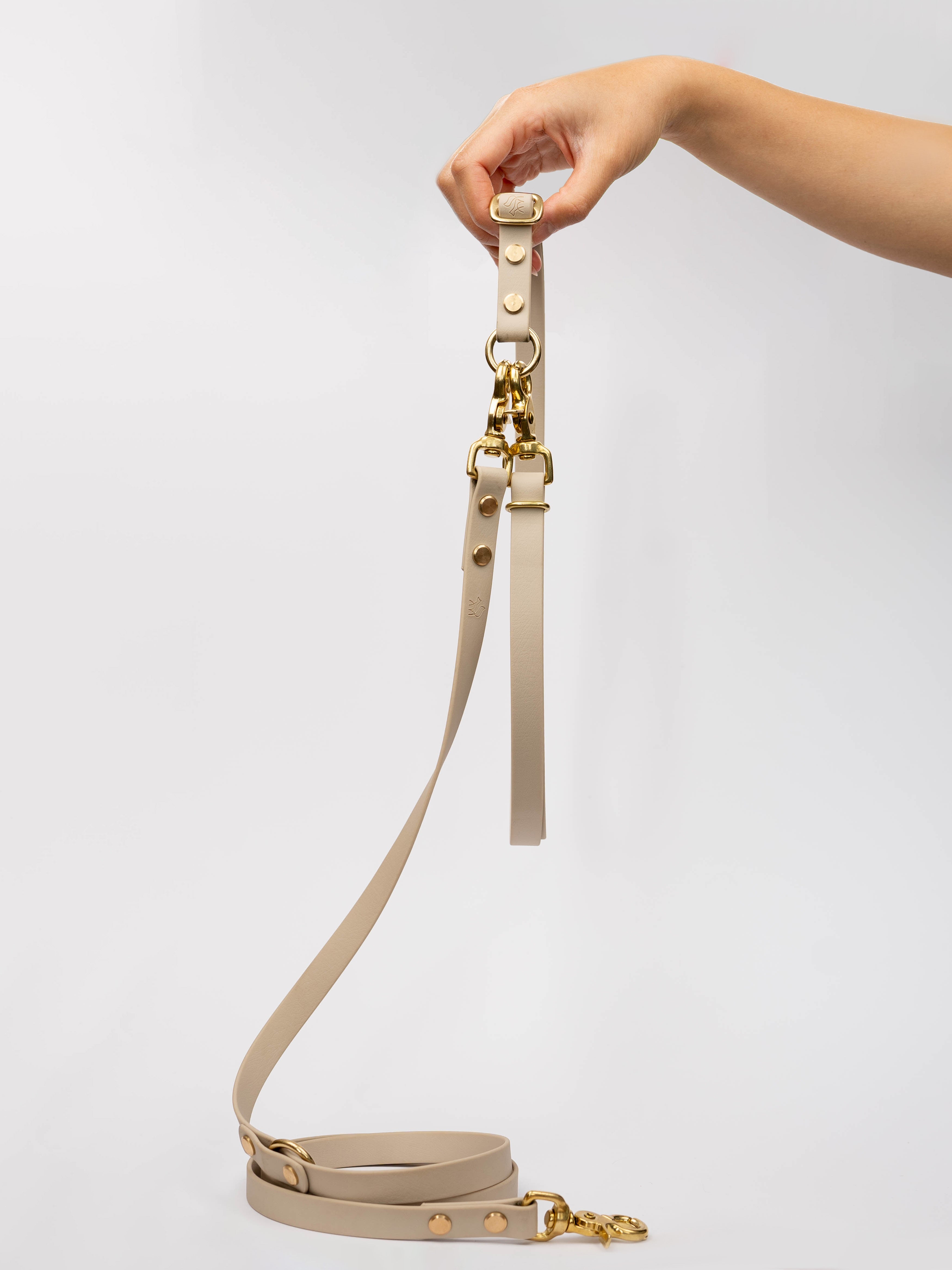handsfree multi leash beige stone classic