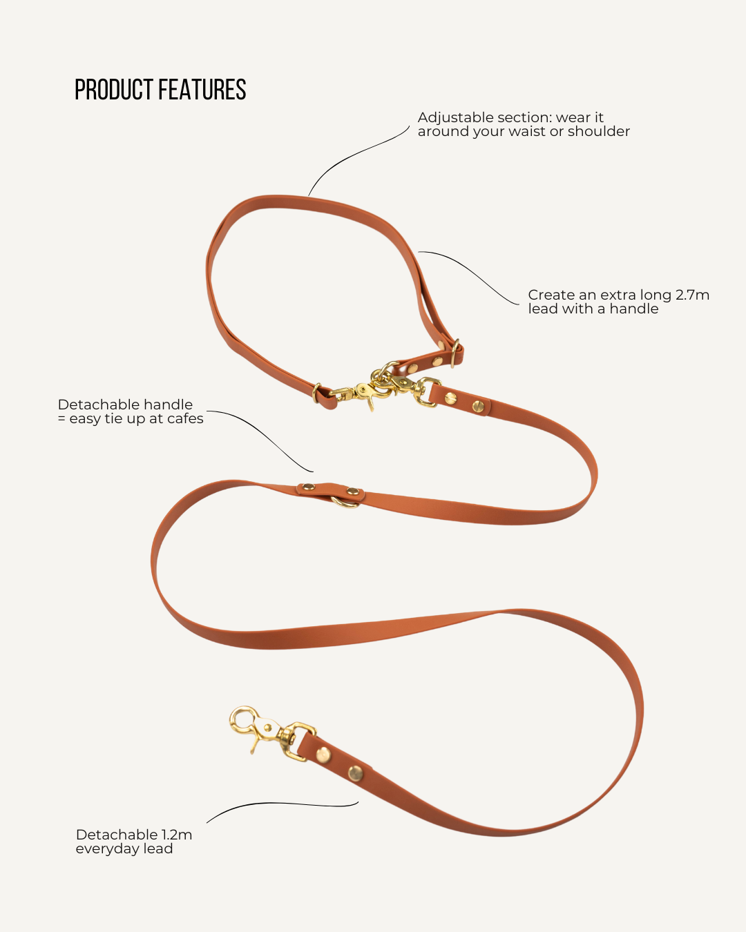 Roam Your Way Hands-Free Multi Leash