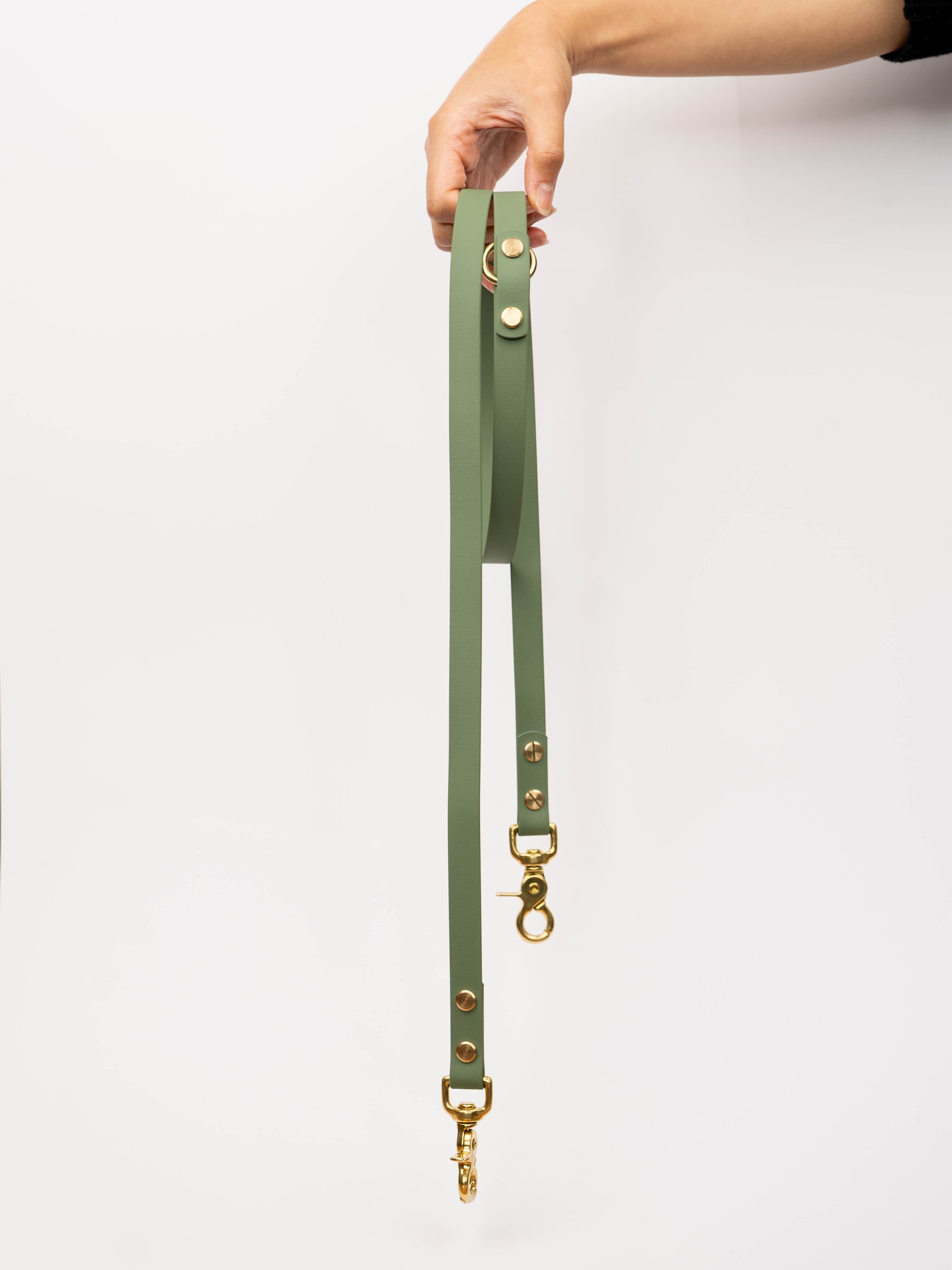 everyday waterproof dog leash simple basic sage green 